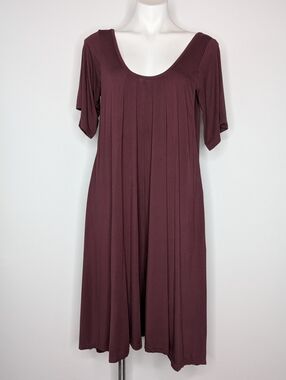 Latched Mama Maroon Purple Short Sleeve Nursing Jumpsuit 6P